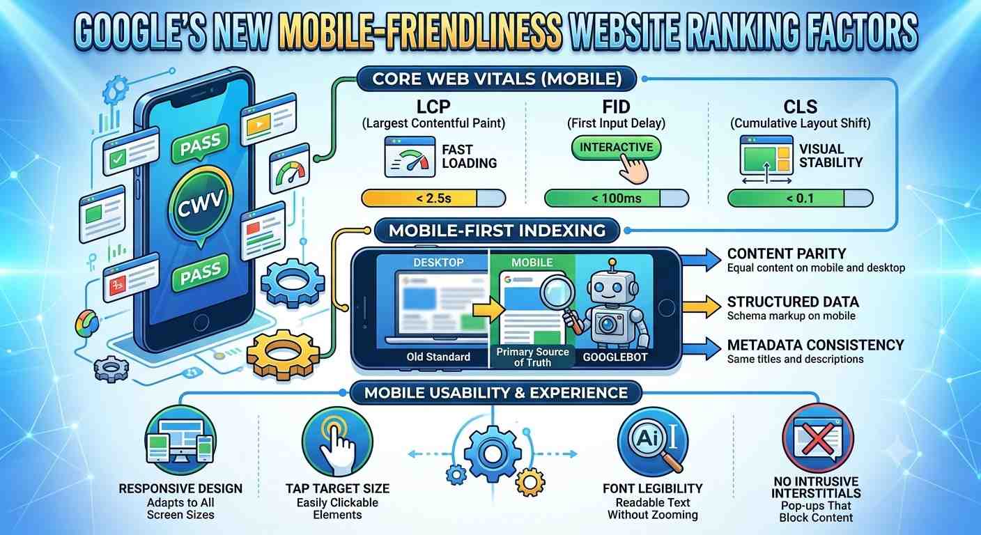 Google’s New Mobile-Friendliness Websites Ranking Factors
